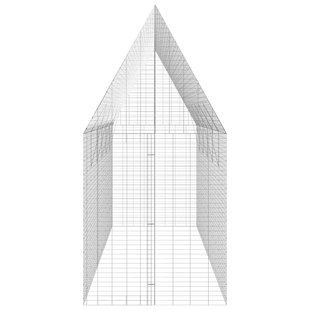vidaXL Hühnerkäfig 2 pcs Silber 600 x 100 x 210 cm Verzinkter Stahl