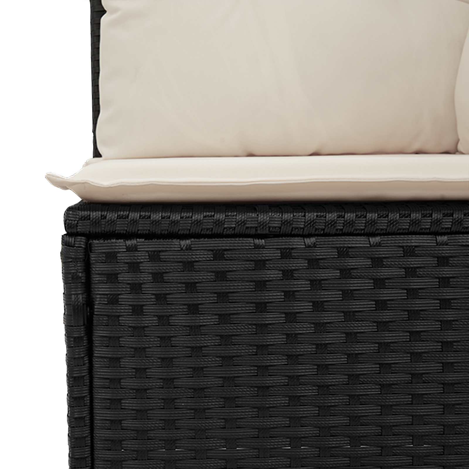 vidaXL Gartenbank Schwarz Poly-Rattan