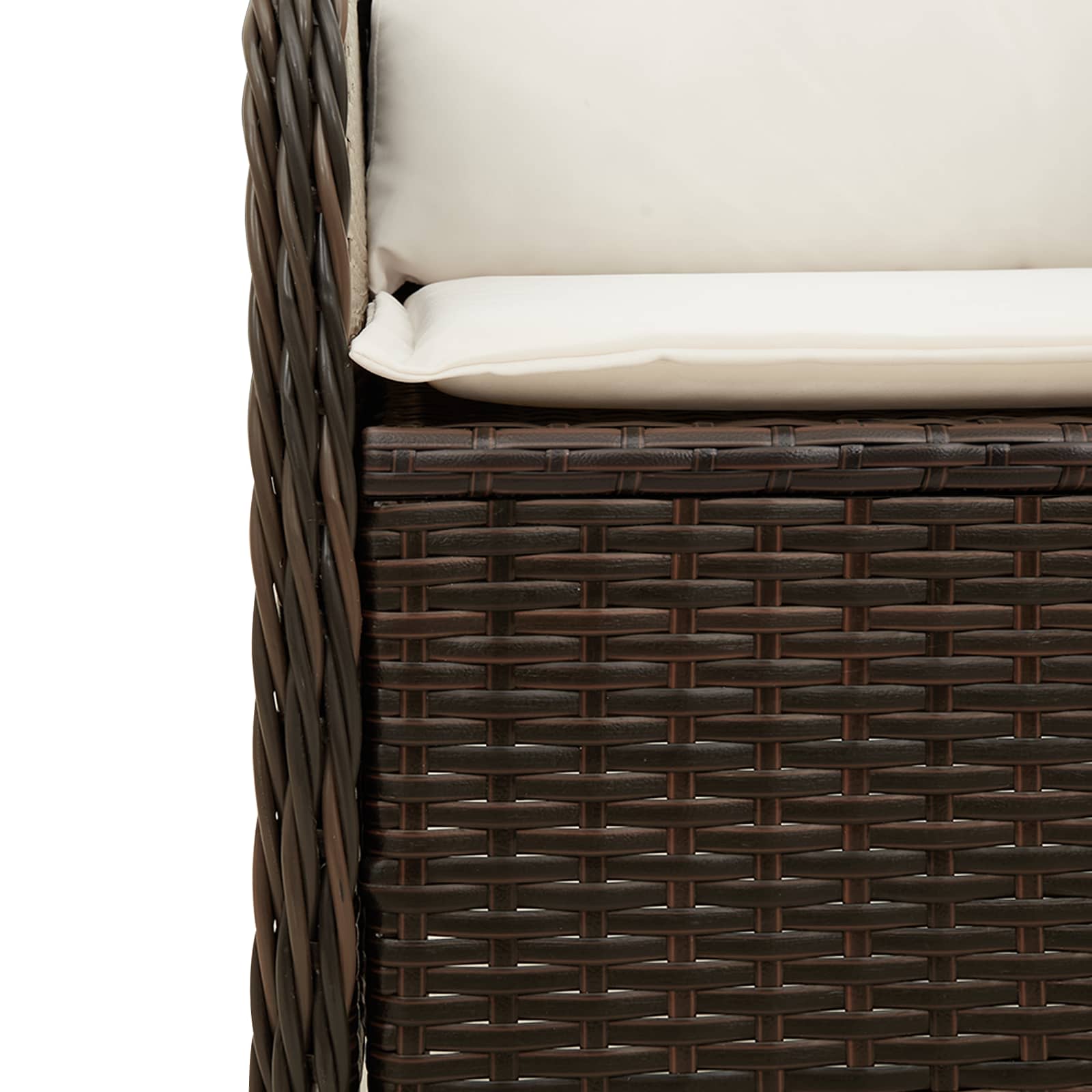 vidaXL Gartenbank 2 pcs Braun Poly-Rattan