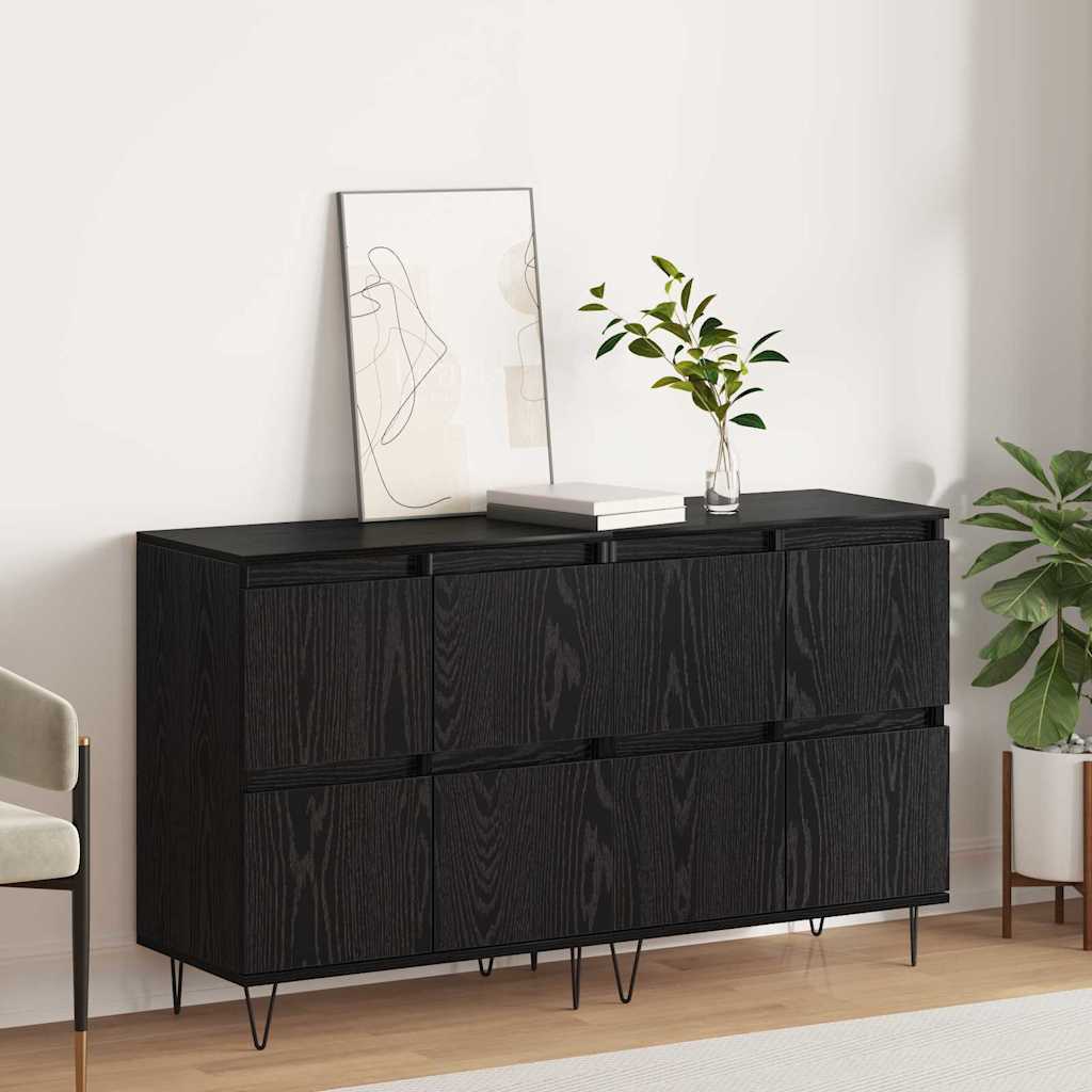 vidaXL Sideboards 2 Stk. Sonoma-Eiche Holzwerkstoff