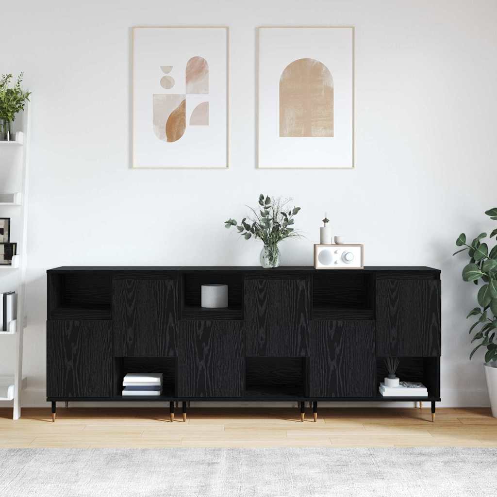 vidaXL Sideboards 2 Stk. Sonoma-Eiche Holzwerkstoff