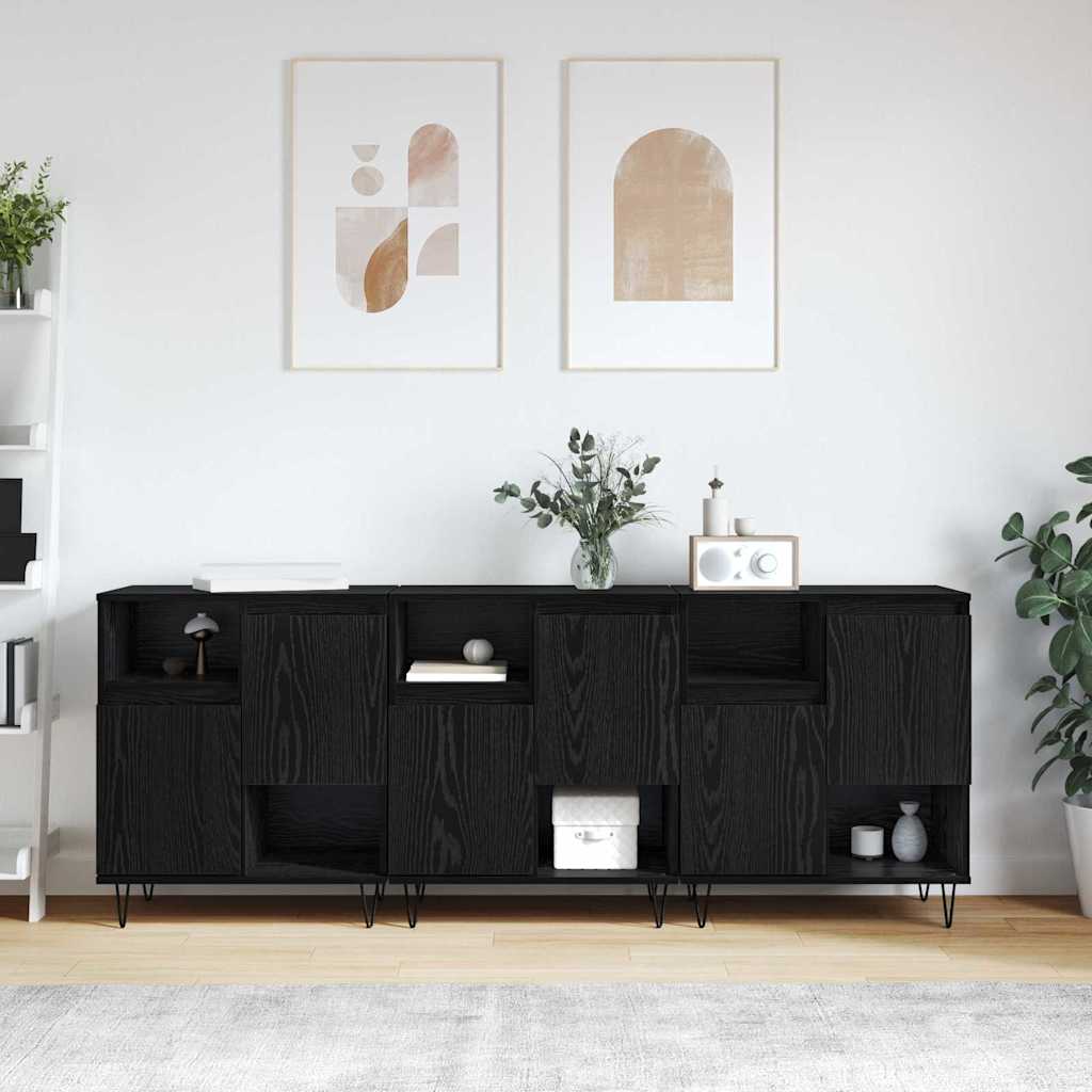 vidaXL Sideboards 2 Stk. Weiß Holzwerkstoff
