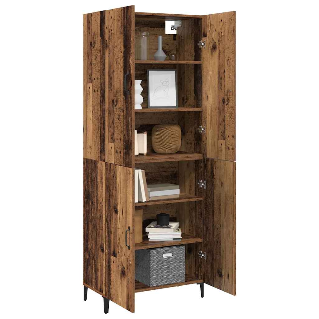 vidaXL Highboard 2 pcs Altholz Holzwerkstoff