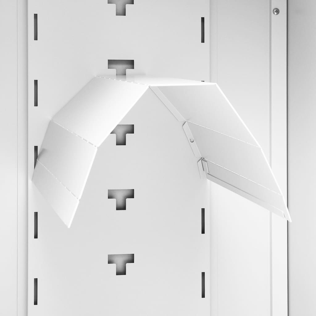 vidaXL Sattelschrank Weiß 53x53x140 cm Stahl