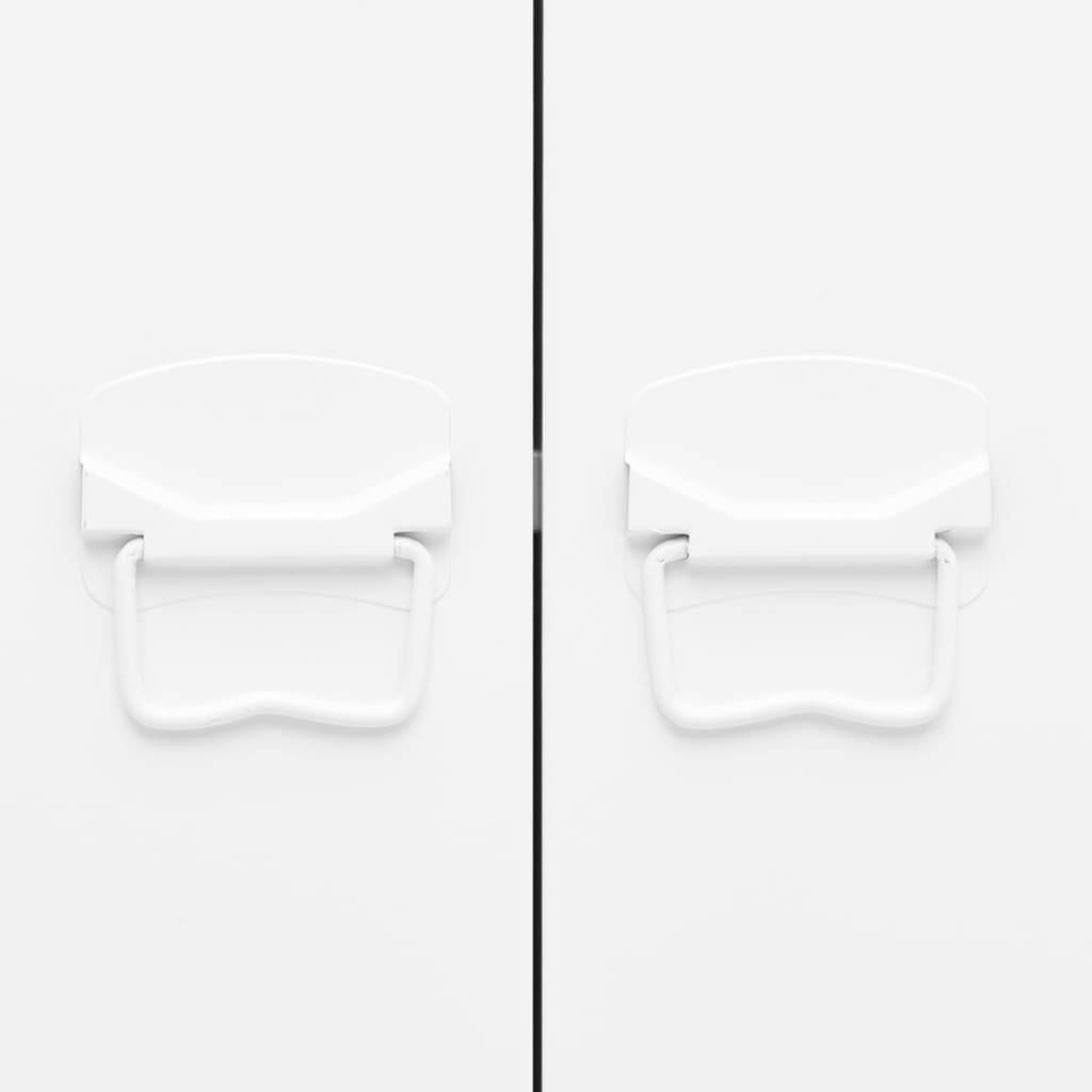 vidaXL Bücherregal im Industrie-Stil Weiß 80x32x180 cm Stahl