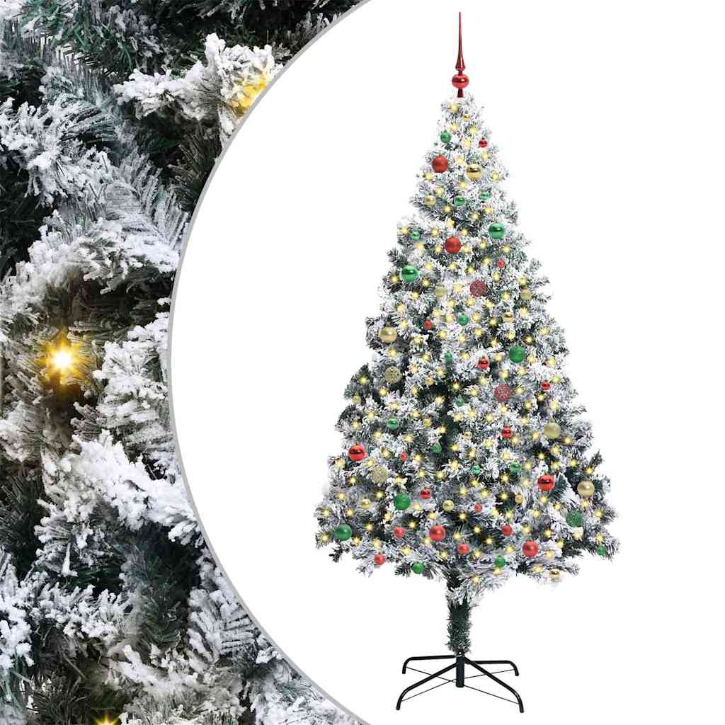 vidaXL Künstlicher Weihnachtsbaum mit 150 LEDs mit Ständer Weiß 120 cm