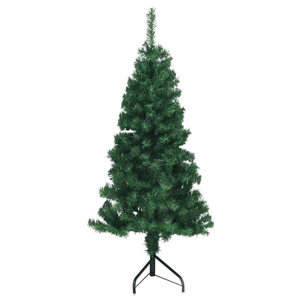 vidaXL Eckiger künstlicher Weihnachtsbaum Grün 120 cm PVC und Metall
