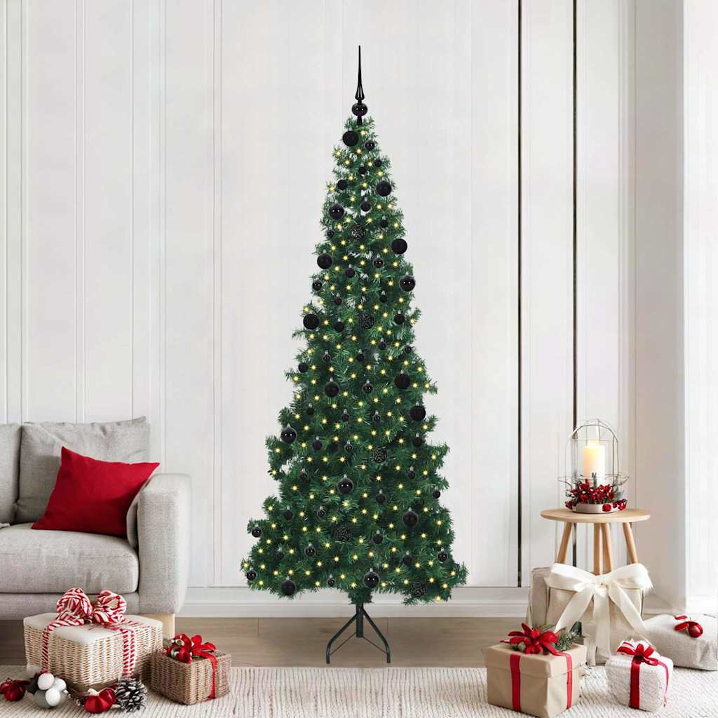 vidaXL Eckiger künstlicher Weihnachtsbaum Grün 120 cm PVC und Metall
