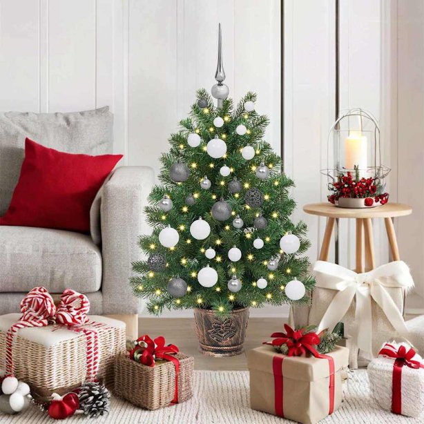 vidaXL Künstlicher Weihnachtsbaum mit 150 LEDs Grün 95 cm PE und PVC