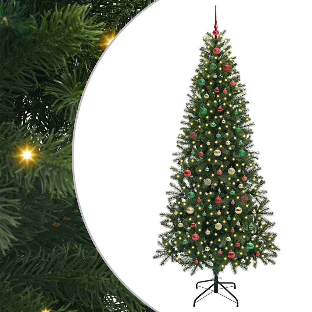 vidaXL Künstlicher Weihnachtsbaum mit 150 LEDs Grün 95 cm PE und PVC