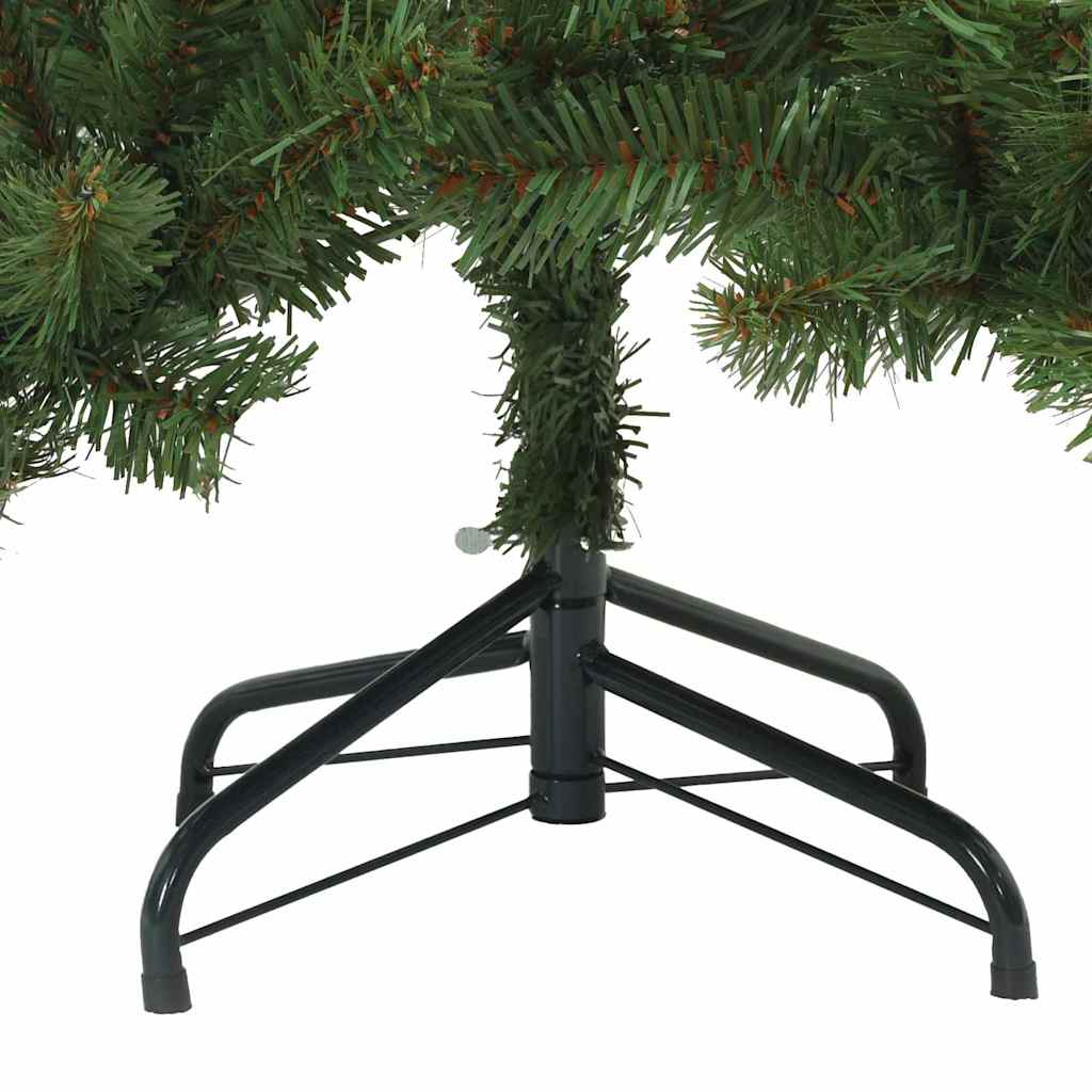 vidaXL Künstlicher klappbarer Weihnachtsbaum Grün 150 cm PVC und Stahl