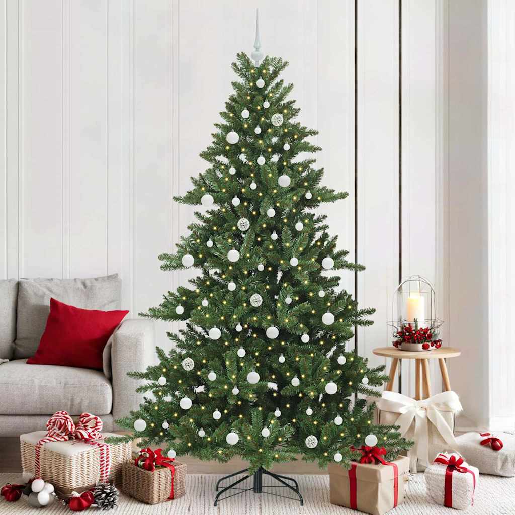 vidaXL Künstlicher klappbarer Weihnachtsbaum Grün 150 cm PVC und Stahl