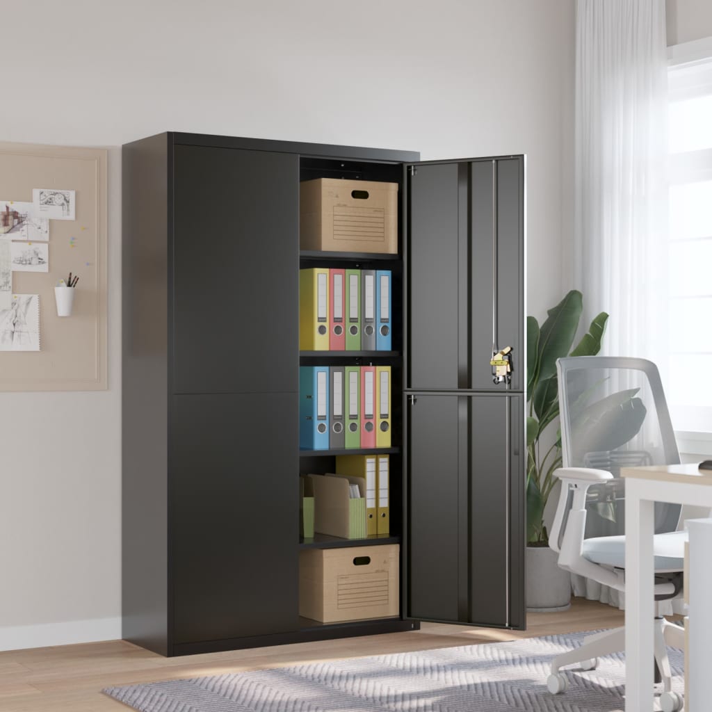 vidaXL Aktenschrank Weiß 105x40x180 cm Stahl