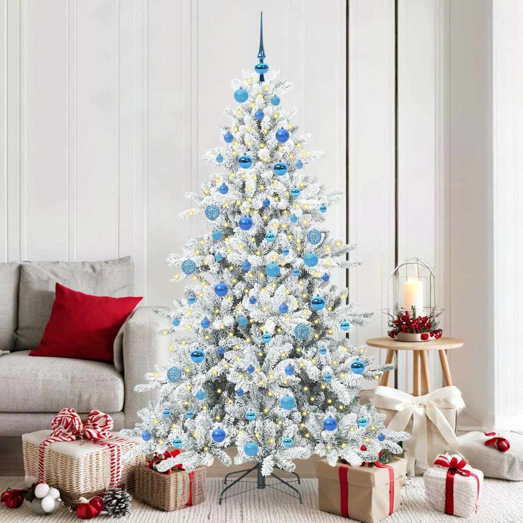 vidaXL Künstlicher klappbarer Weihnachtsbaum Grün 150 cm PVC und Stahl