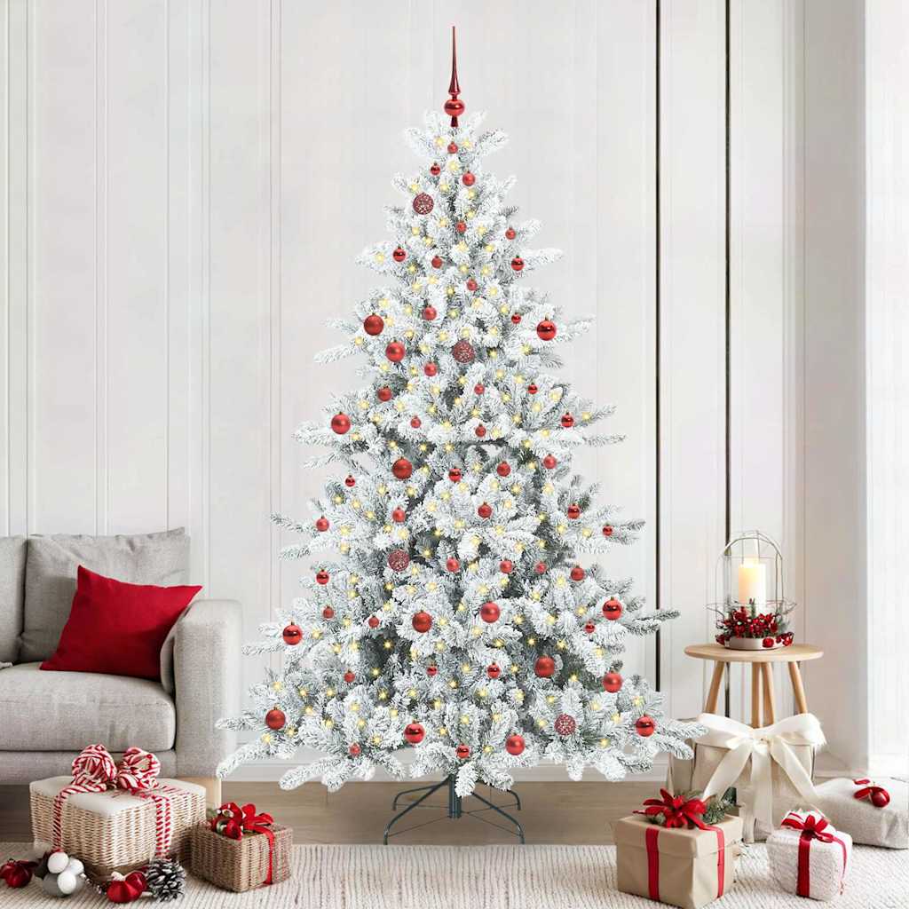 vidaXL Künstlicher klappbarer Weihnachtsbaum Grün 150 cm PVC und Stahl