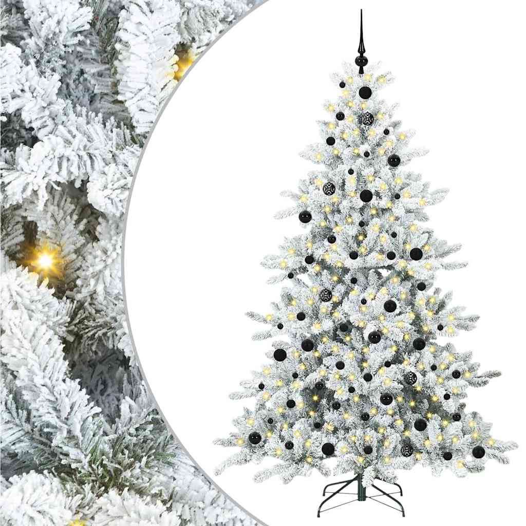 vidaXL Künstlicher klappbarer Weihnachtsbaum Grün 150 cm PVC und Stahl