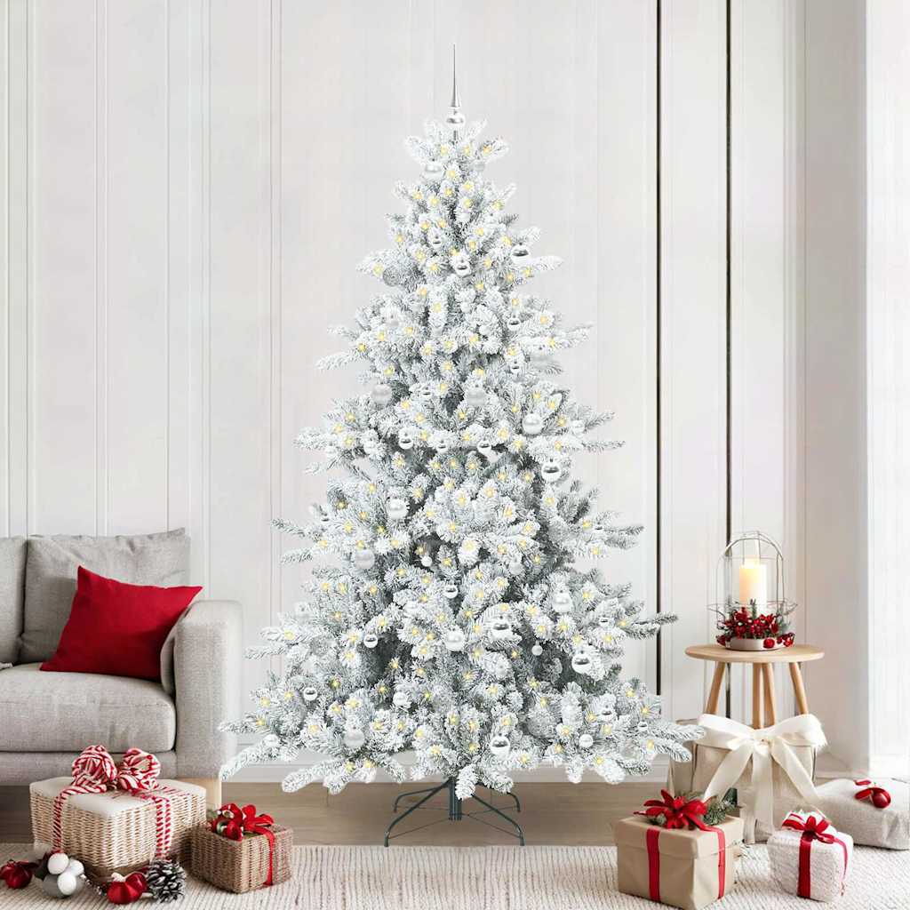 vidaXL Künstlicher klappbarer Weihnachtsbaum Grün 150 cm PVC und Stahl