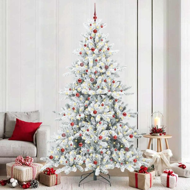 vidaXL Künstlicher klappbarer Weihnachtsbaum Grün 150 cm PVC und Stahl