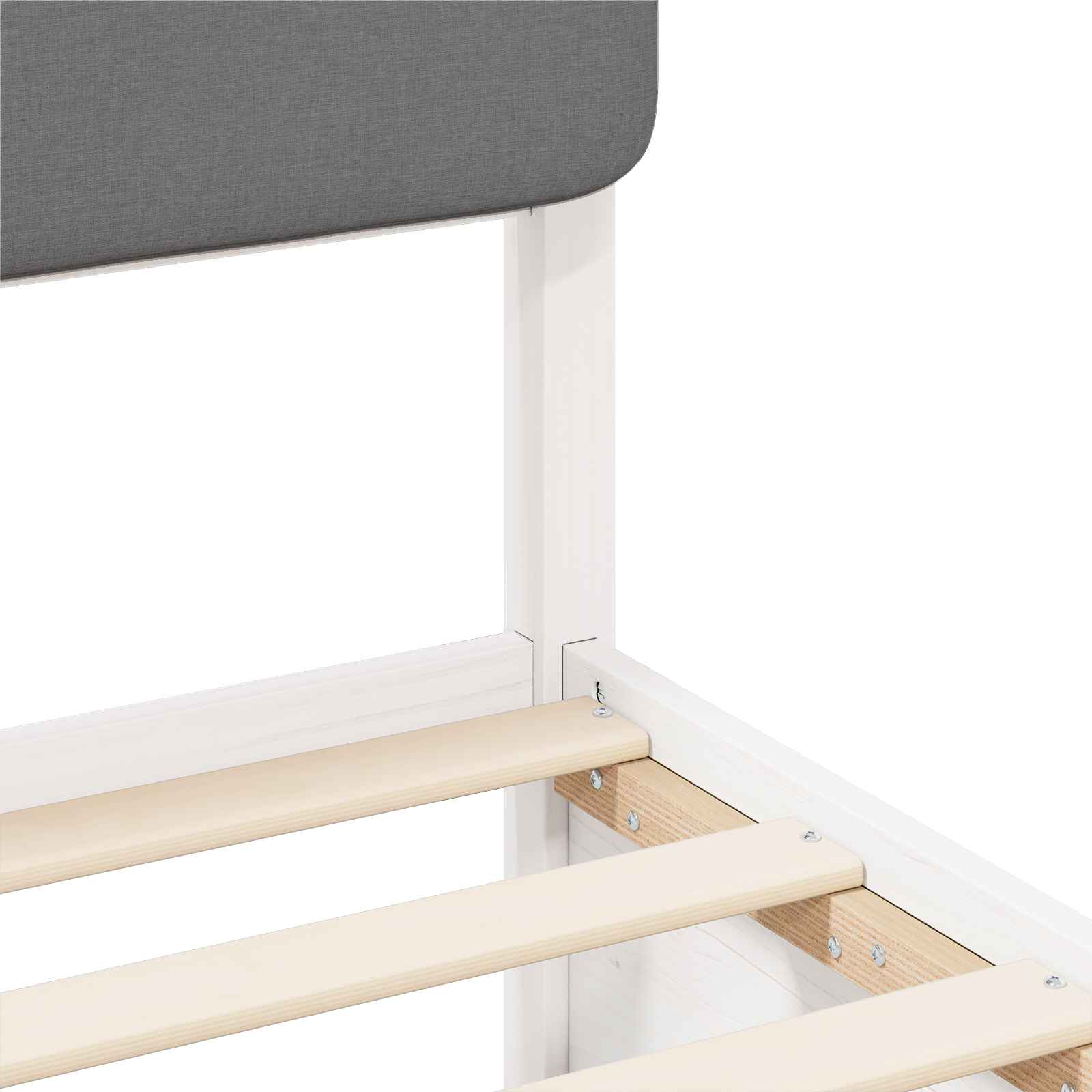 vidaXL Bettgestell mit gepolstertem Kopfteil Hellgrau 200 x 200 cm