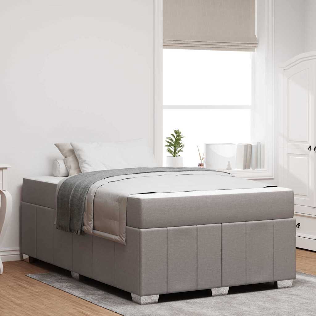 vidaXL Bettrahmen mit Matratze Hellgrau 80 x 200 cm Stoff