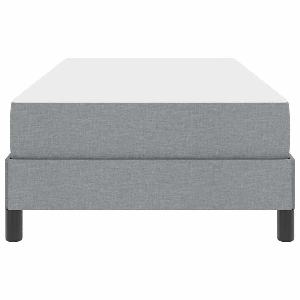 vidaXL Boxspringbett mit Matratze Hellgrau 80 x 200 cm Stoff