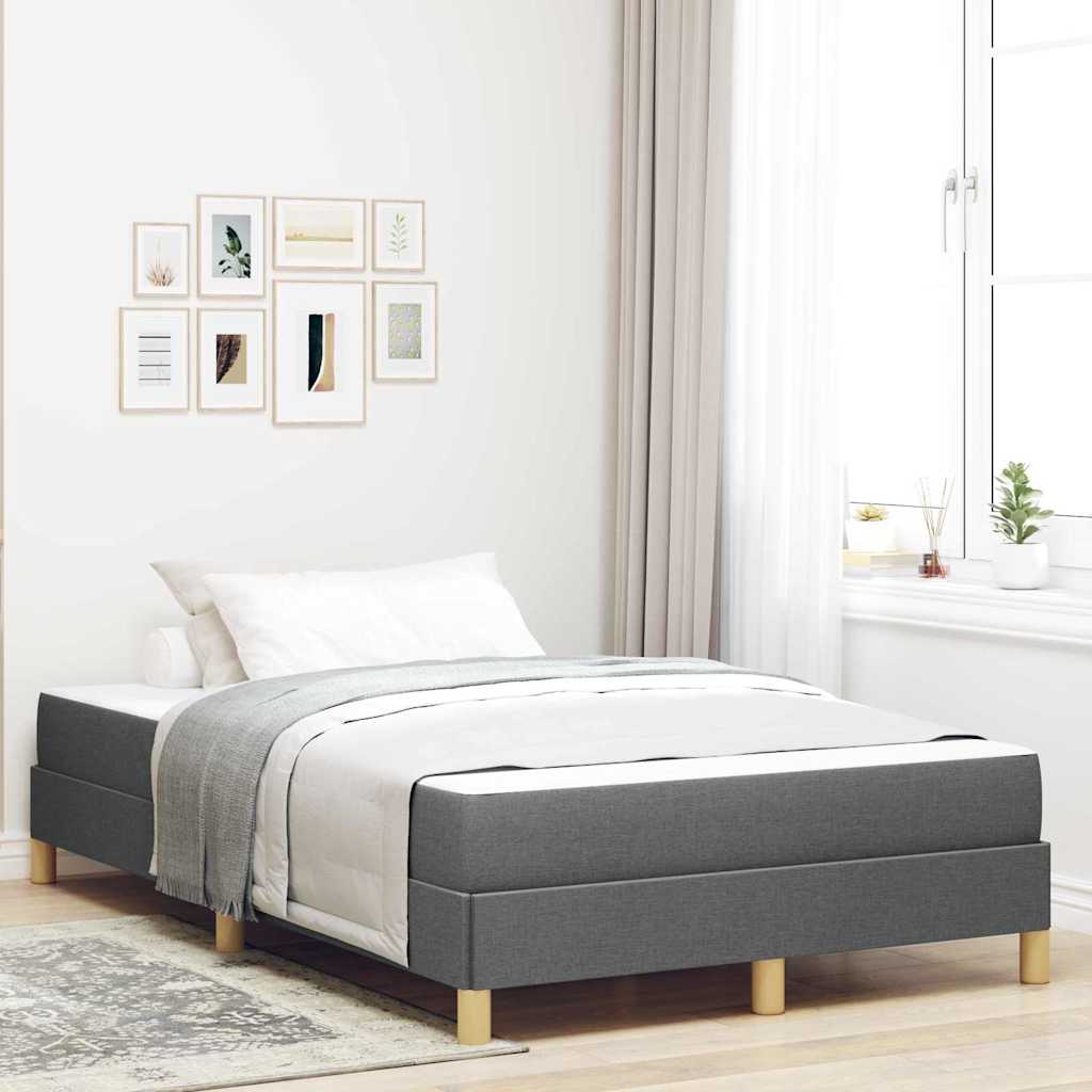 vidaXL Boxspringbett mit Matratze Hellgrau 80 x 200 cm Stoff