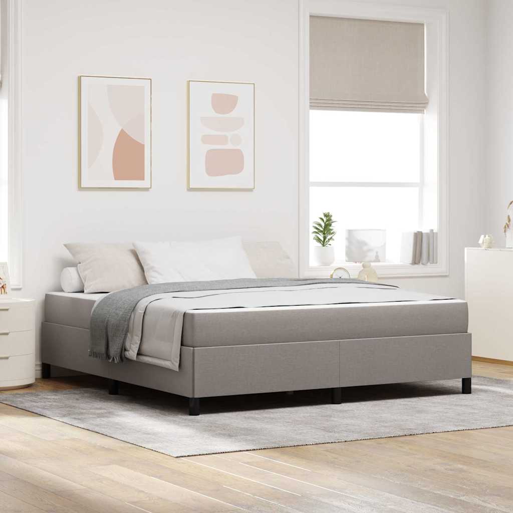 vidaXL Boxspringbett Hellgrau 80 x 200 cm Stoff