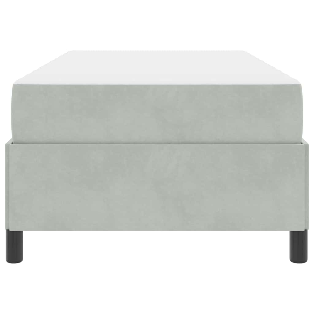 vidaXL Bettrahmen mit Matratze Hellgrau 80 x 200 cm Stoff
