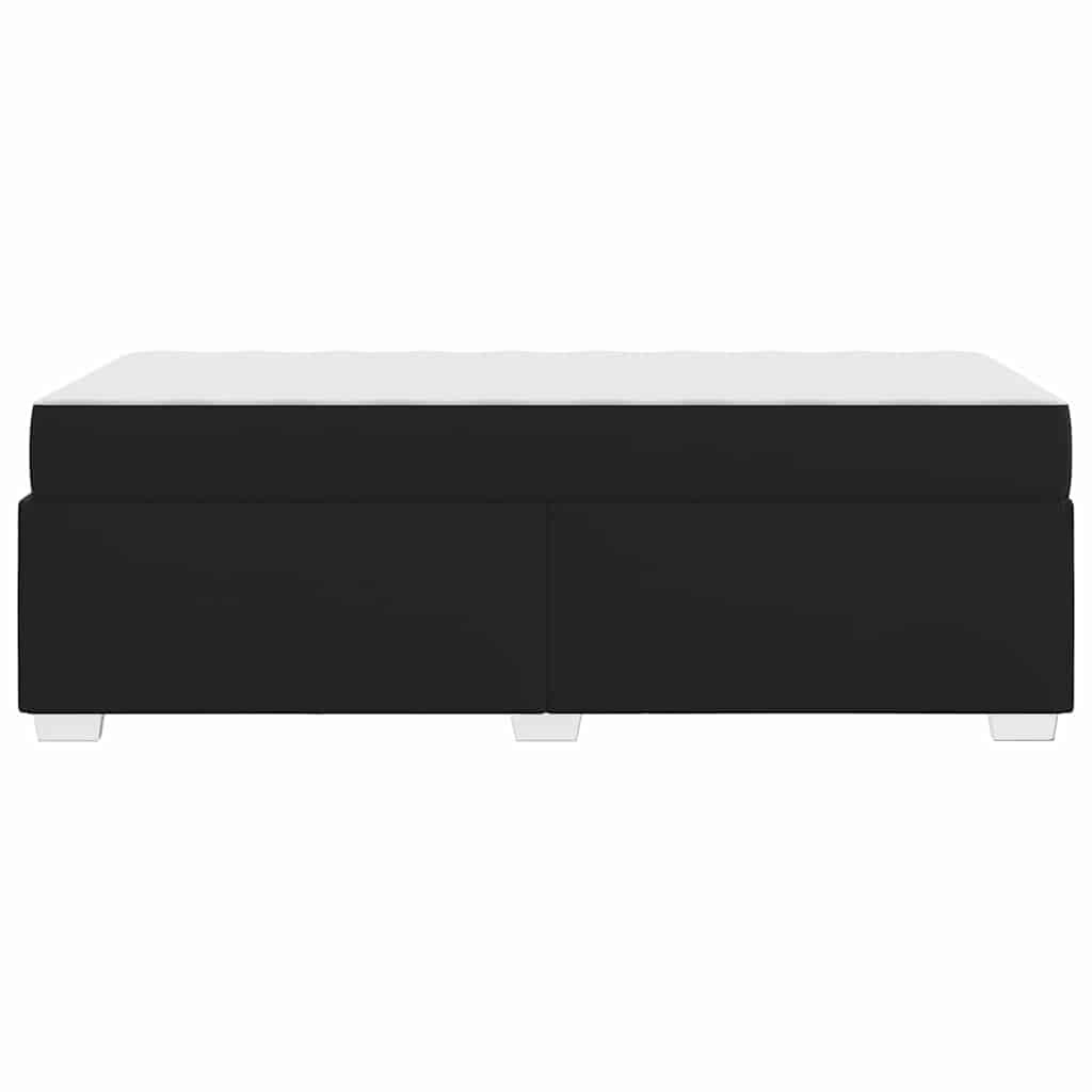 vidaXL Bettrahmen mit Matratze Schwarz 80 x 200 cm Stoff