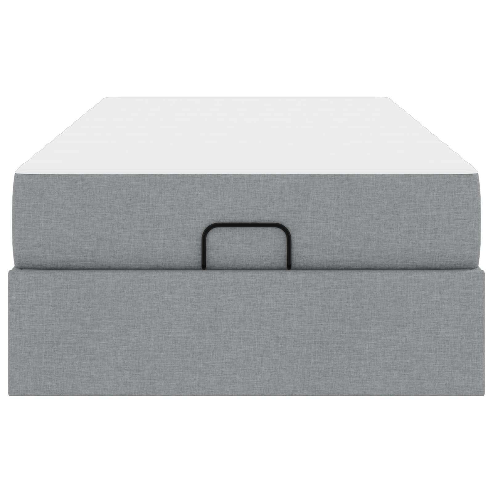 vidaXL Bettgestell mit Matratze mit Matratze 2 pcs Hellgrau Stoff