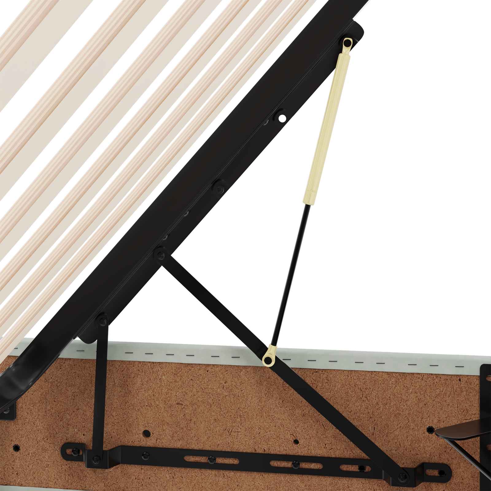 vidaXL Aufbewahrungsbett mit Matratze Hellgrau 120 x 190 cm Samt