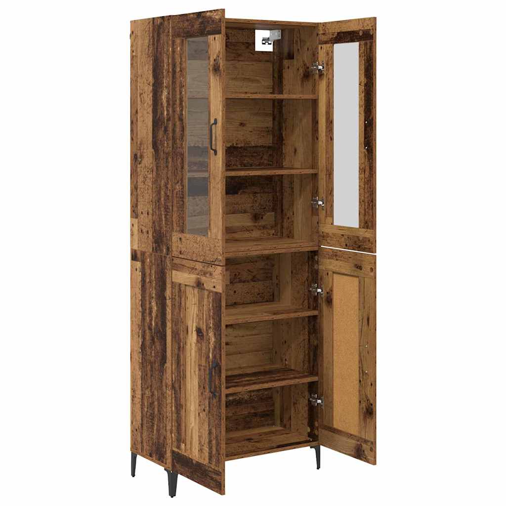 vidaXL Highboard Altholz 69,5 x 34 x 180 cm Holzwerkstoff