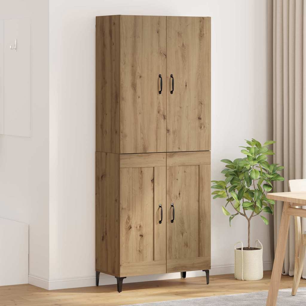 vidaXL Highboard Altholz 69,5 x 34 x 180 cm Holzwerkstoff