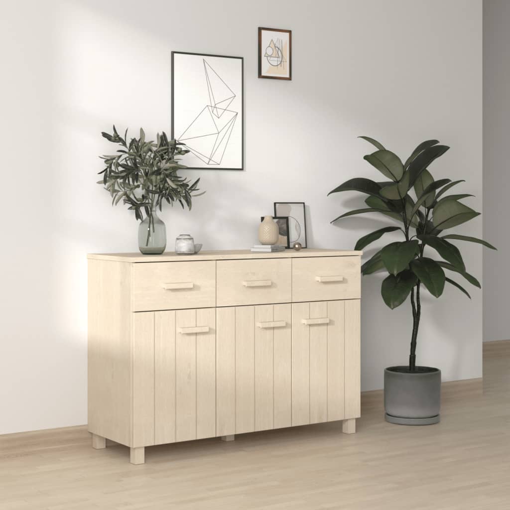 vidaXL Sideboard HAMAR Honigbraun 113x40x80 cm Massivholz Kiefer