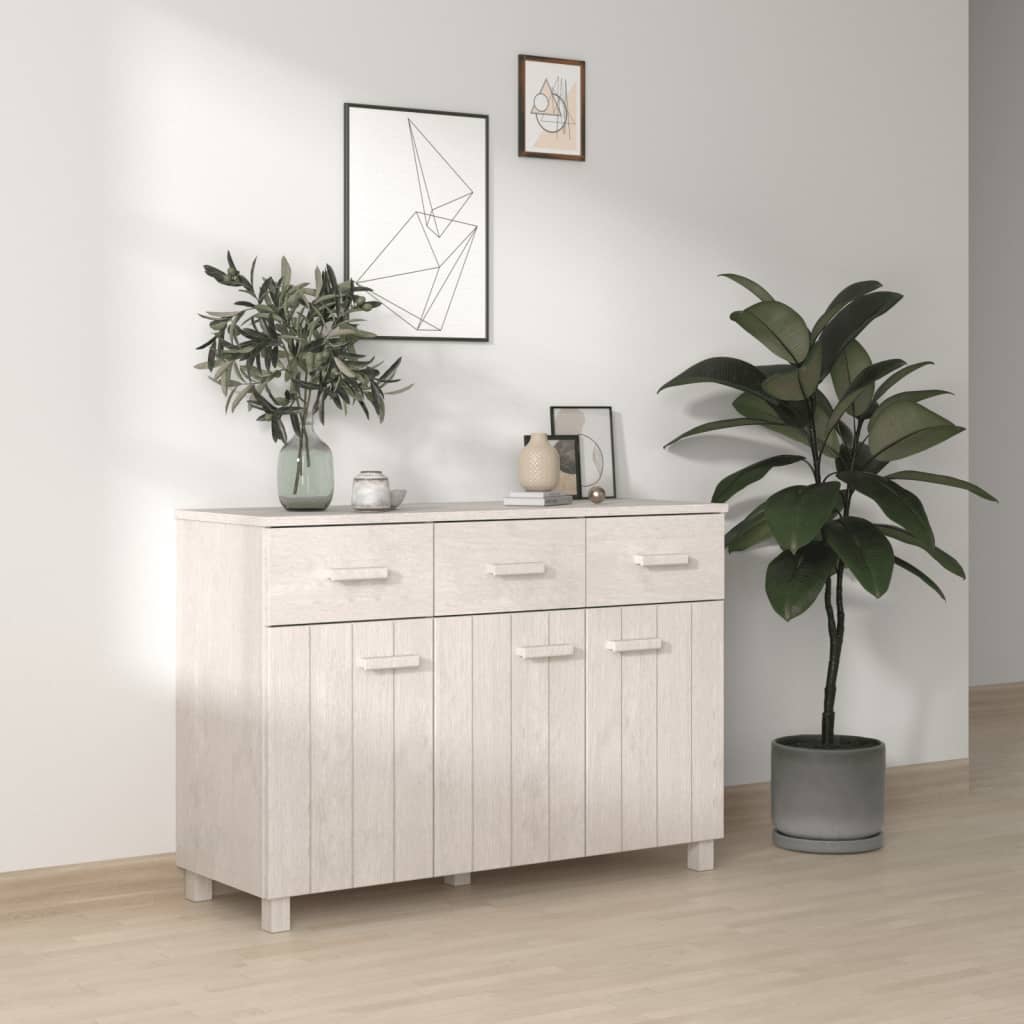 vidaXL Sideboard HAMAR Honigbraun 113x40x80 cm Massivholz Kiefer