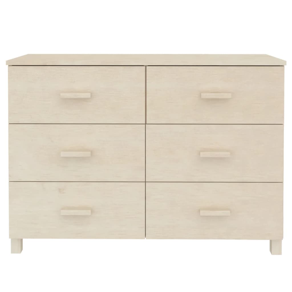 vidaXL Sideboard HAMAR Honigbraun 113x40x80 cm Massivholz Kiefer