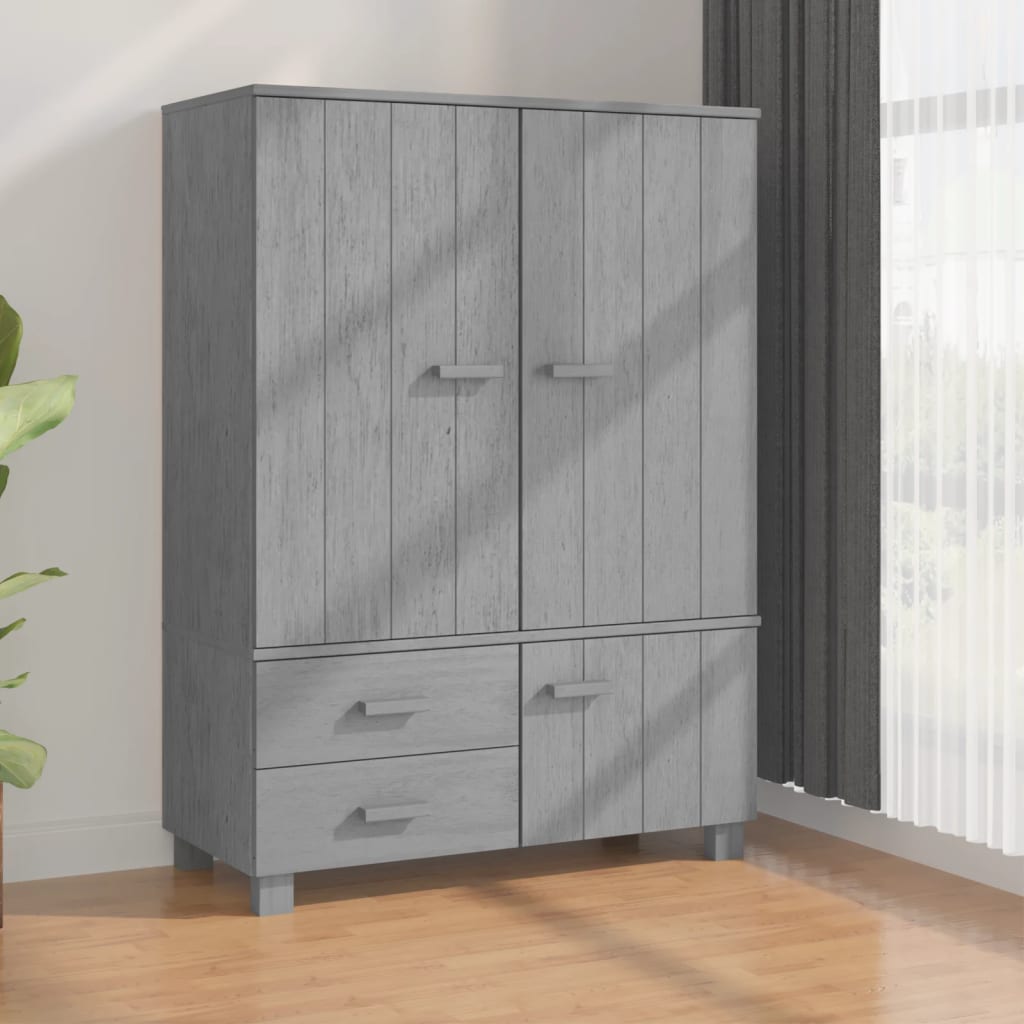 vidaXL Kleiderschrank HAMAR Honigbraun 99x45x137 cm Massivholz Kiefer