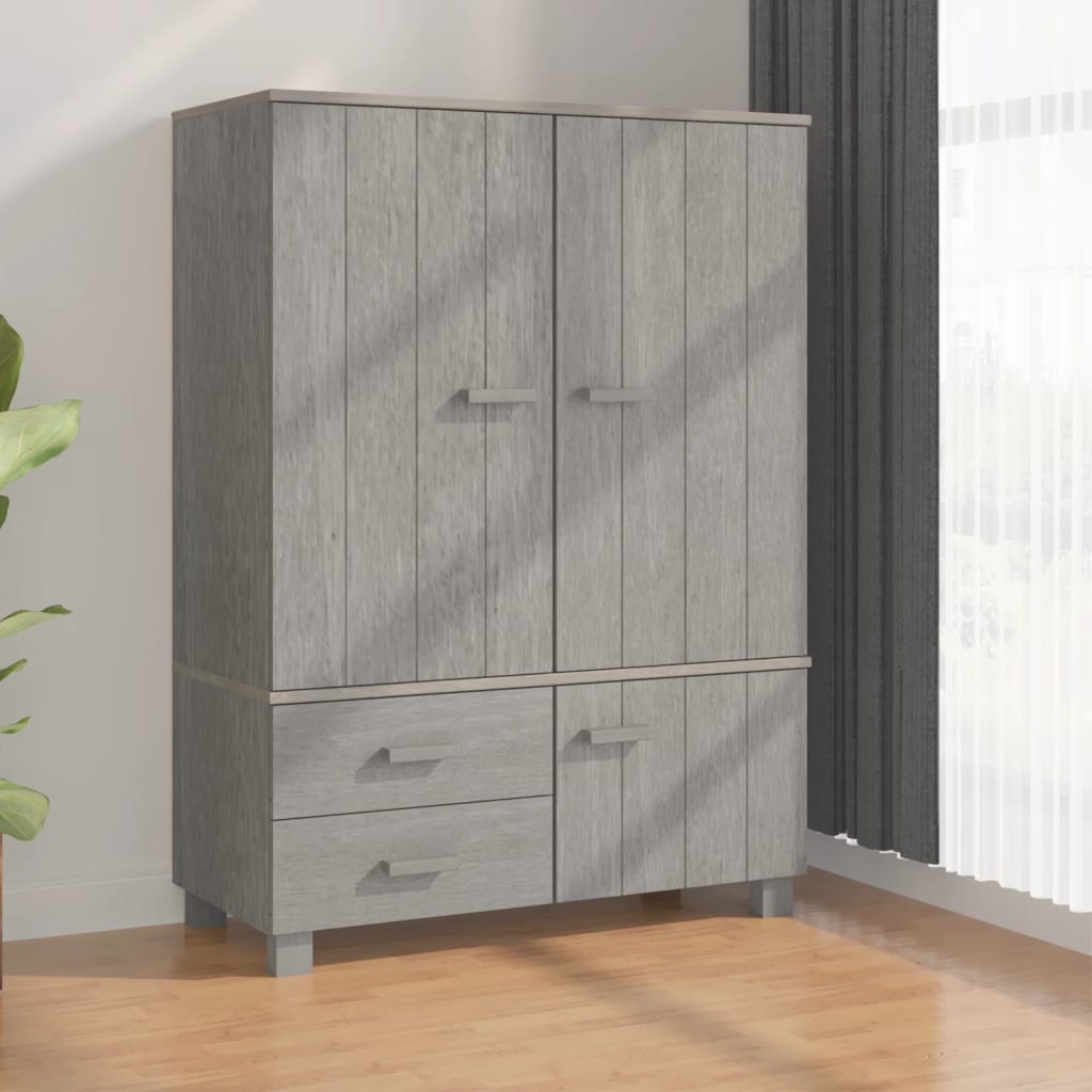 vidaXL Kleiderschrank HAMAR Honigbraun 99x45x137 cm Massivholz Kiefer