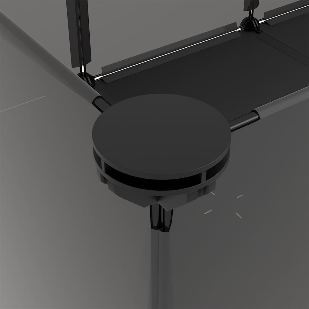 vidaXL Kleintierkäfig Schwarz 144x74x46,5 cm PP und Stahl