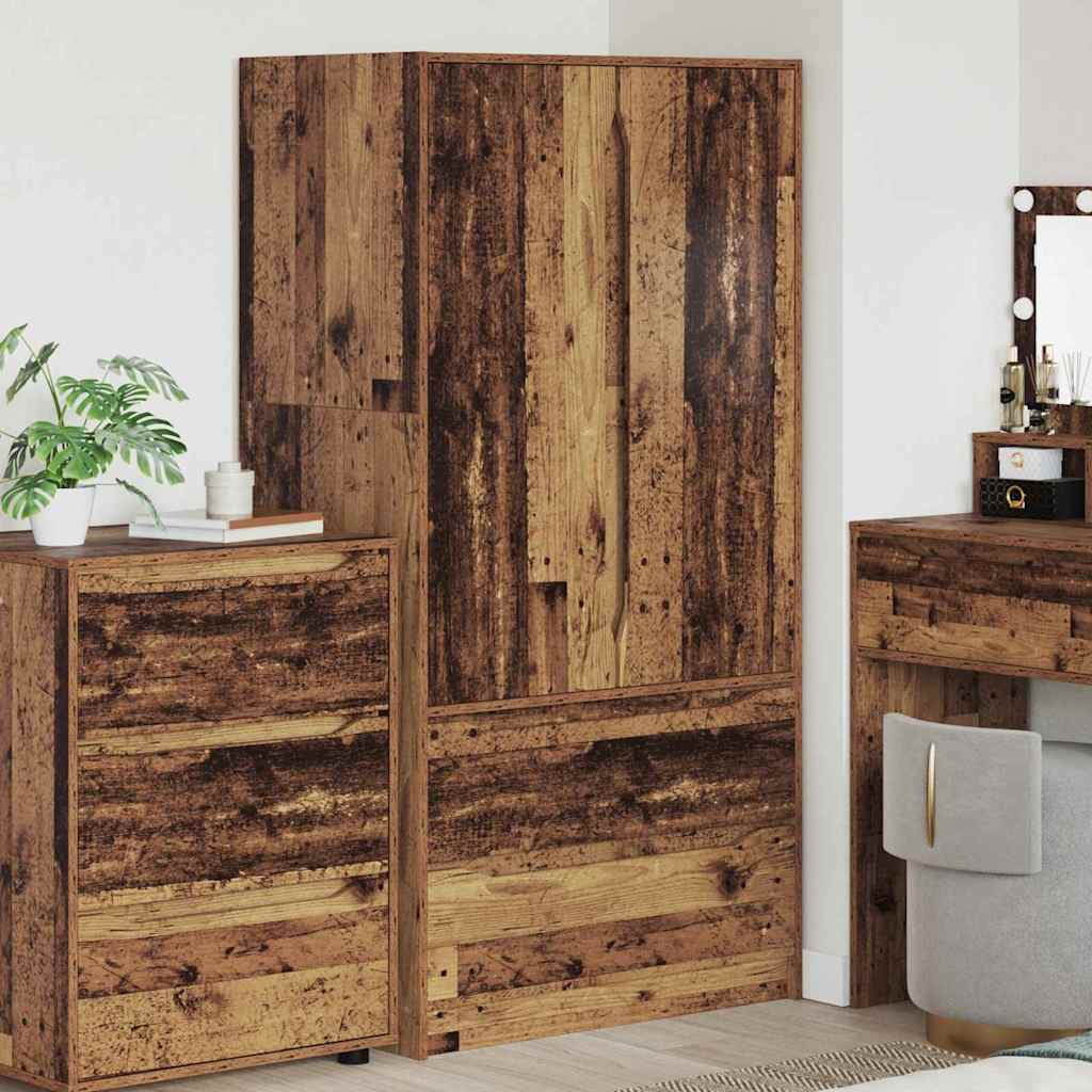 vidaXL Badezimmerschrank mit Tür Weiß 79,5 x 49 x 156 cm Holzwerkstoff