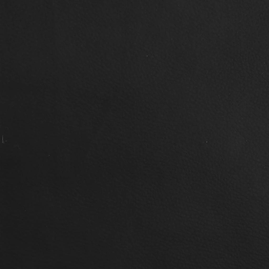 vidaXL Chaiselongue mit Kissen und Nackenrolle Schwarz Kunstleder