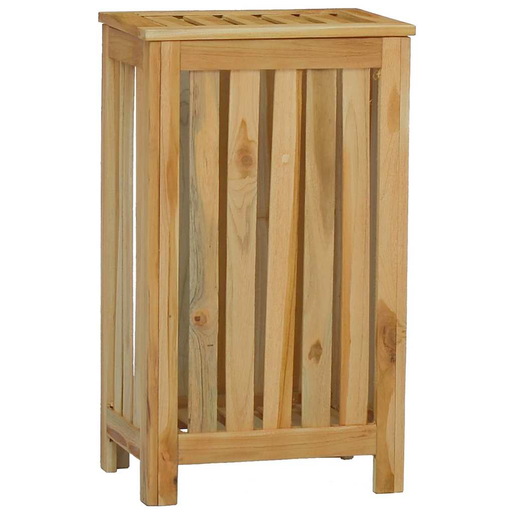 vidaXL Wäschebehälter 35x25x60 cm Massivholz Teak