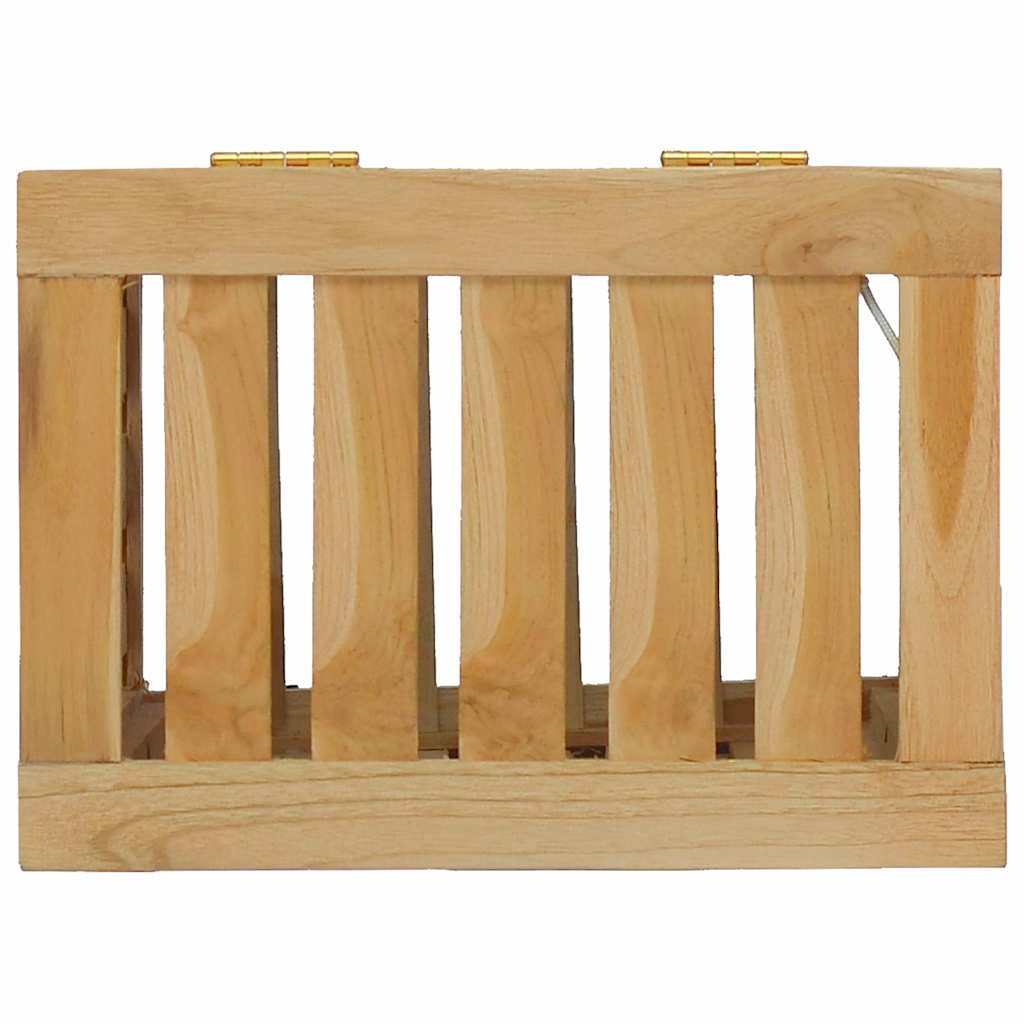 vidaXL Wäschebehälter 35x25x60 cm Massivholz Teak