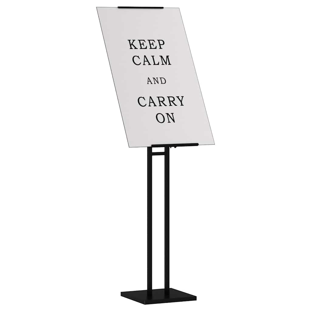 vidaXL Messestände 2 pcs Schwarz 26,5 x 26,5 x 127 cm Stahl