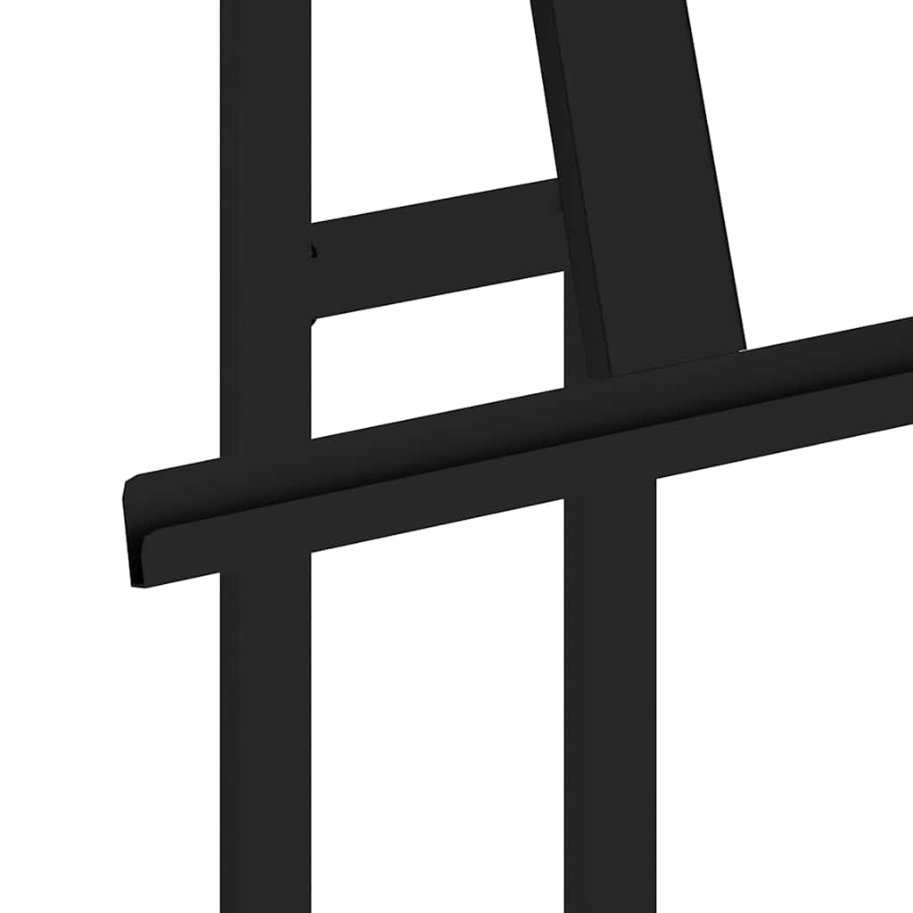 vidaXL Messestände 2 pcs Schwarz 26,5 x 26,5 x 127 cm Stahl