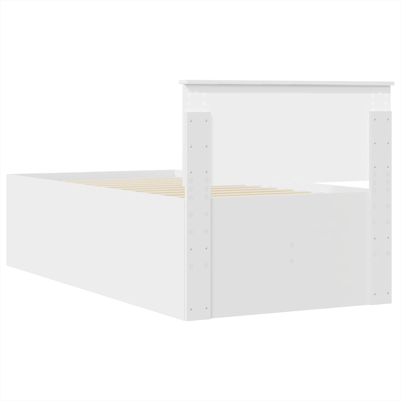 Tagesbett Weiß und Schwarz 100 x 200 cm Holzwerkstoff
