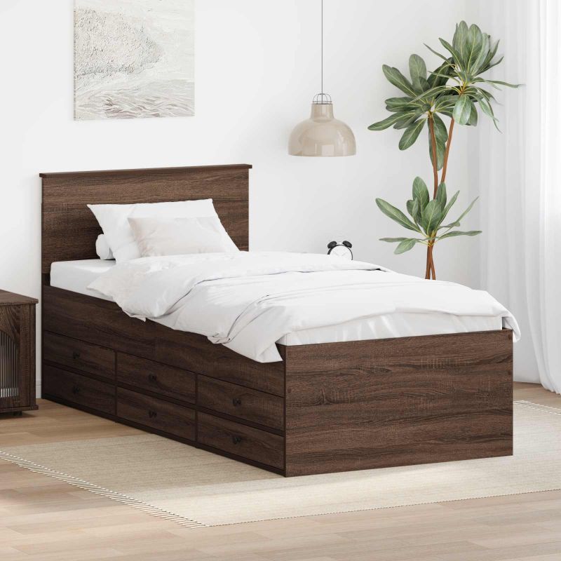 Tagesbett Weiß und Schwarz 100 x 200 cm Holzwerkstoff