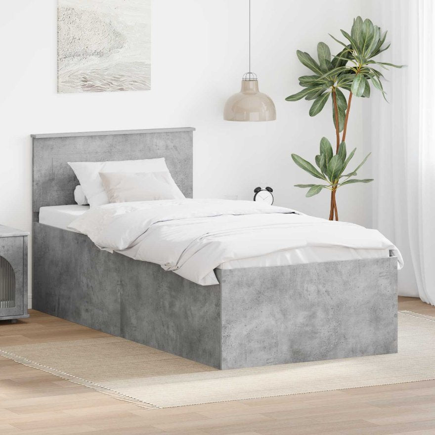 vidaXL Bettrahmen mit Kopfteil Weiß 200 x 200 cm Holzwerkstoff