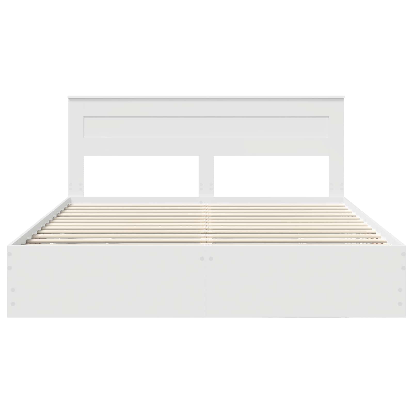 vidaXL Bettrahmen mit Schubladen Weiß 200 x 200 cm Ingenieurs Holz