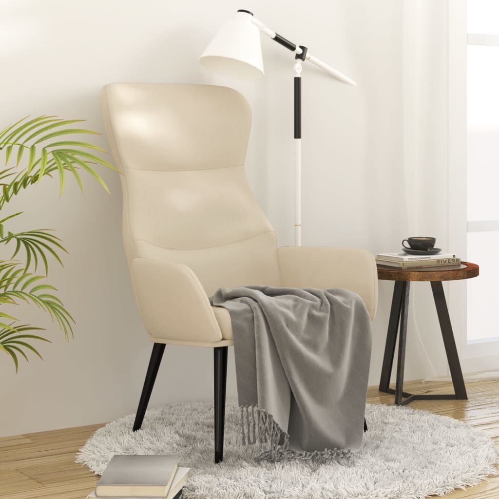 Relaxsessel mit Hocker Schwarz Stoff